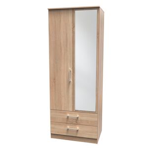 DEV062 2ft6in 2 Drawer Mirror Robe