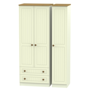 WAR142 Triple 2 Drawer Mirror Robe
