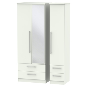 SHE162 Triple 2 Drawer Mirror + Drawer Robe