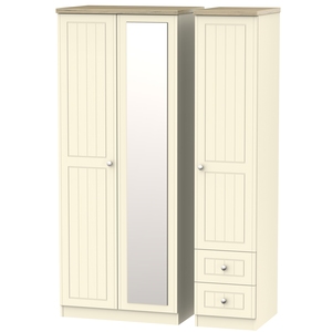VIE157 Triple Mirror + Drawer Robe