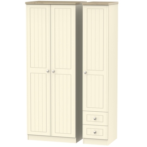VIE160 Triple Plain + Drawer Robe