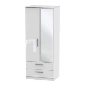 KNI062 2ft6in 2 Drawer Mirror Robe