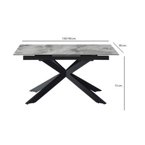 APO04 Grey Extending Dining Table