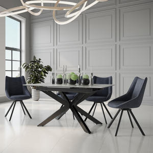 APO04 Grey Extending Dining Table