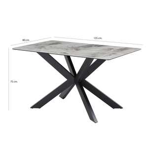 APO08 Grey Dining Table + Corner Bench Set Lhf