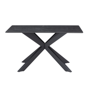 APO09 Black Dining Table + Corner Bench Set Rhf