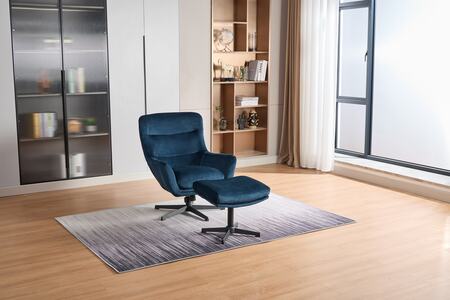 Swivel Accent Chair & Footstool