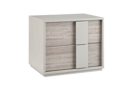 Jul-410-GY Bedside Table 2 Drawer - Grey