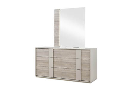 Jul-413-GY Dressing Chest 6 Drawer - Grey