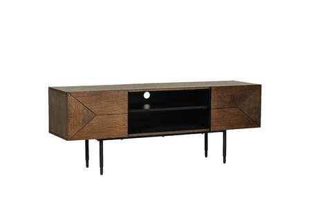 Nat-013-SM TV Unit 1200 - Smoked Oak