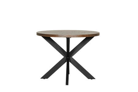 Nat-100-SM Dining Table Round 1000 - Smoked Oak