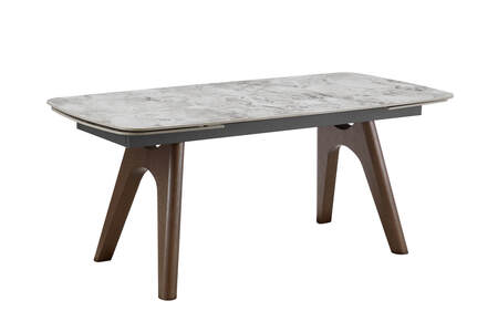 Val-243-GY Extending Dining Table Rectangle 1800/2600 - Grey
