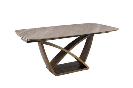 Extending Dining Table Rectangle 1800/2600 - Brown