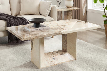 Ats-007-MO Coffee Table - Mottled Mocha