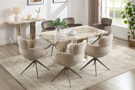 Ats-160-MO Dining Table 1600 - Mottled Mocha