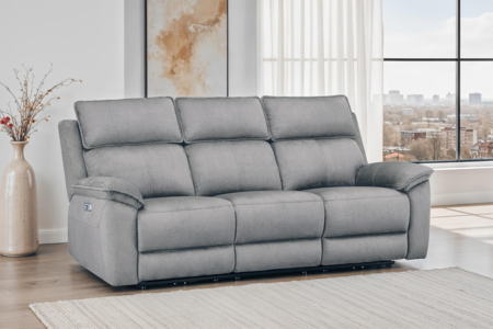 Bie-353-GE 3 Seater Electric Recliner - Greige