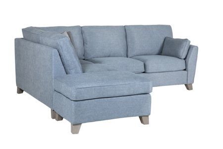 Ctl-307-BL LHF Corner Group Fixed - Blue (LHF) (2 Scatter Cushions)