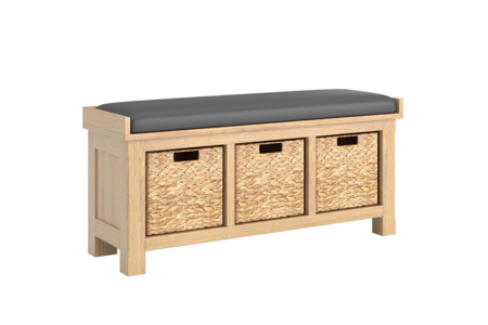 Dla-032-GY Bench Seat PU Fabric Cushion with Storage - Grey