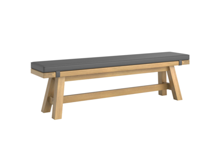 Dla-155-GY Dining Bench PU Cushion - Grey