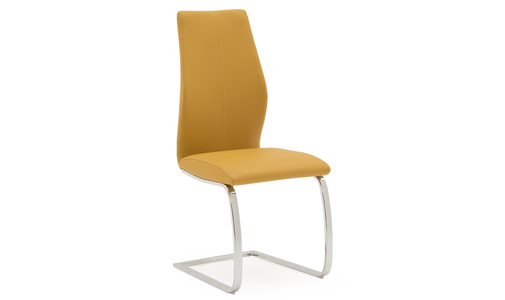 Eli-112-PN Elis Dining Chair - Chrome Leg Pumpkin