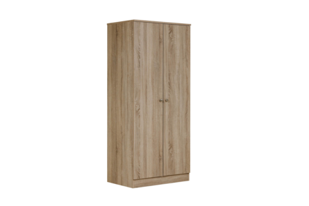 Lev-422-OK Wardrobe - 2 Door - Oak