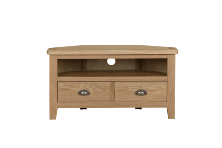 Mar-014-NL TV Unit Corner 900 - Natural Oak
