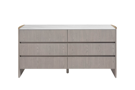 Mdo-413-GE Dressing Chest 6 Drawer - Washed Oak