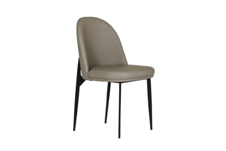 Vnt-111-DKGY-L-NEW Dining Chair Leather - Grey - NEW