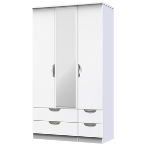 CAM162 Tall Triple 2 Drawer Mirror + Drawer Robe