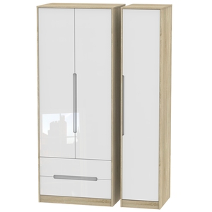 MON141 Tall Triple 2 Drawer Robe
