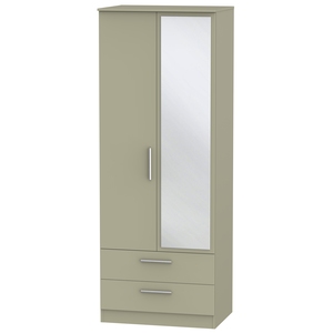 CTR082 Tall 2ft6in 2 Drawer Mirror Robe