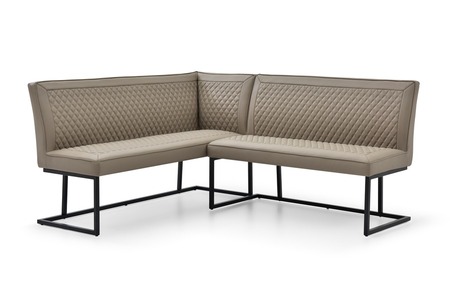 APO10/APO12 Sand Dining Table + Corner Bench Set Taupe LHF
