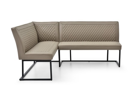 APO10/APO12 Sand Dining Table + Corner Bench Set Taupe LHF