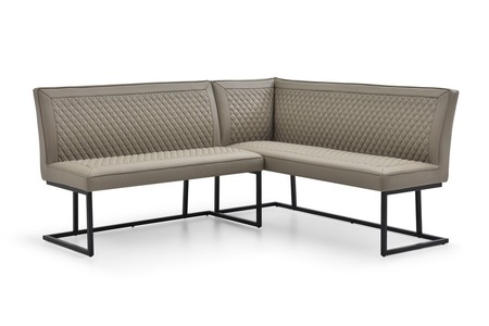 APO11/APO12 Sand Dining Table + Corner Bench Set Taupe RHF