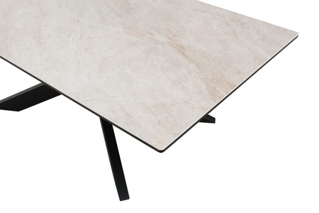 APO11/APO12 Sand Dining Table + Corner Bench Set Taupe RHF