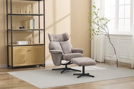 Swivel Leisure Chair with Footstool