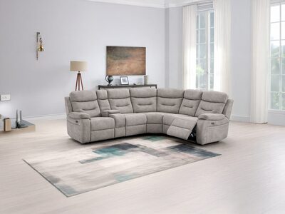 Corner Sofa Power with Console and Duel Cups