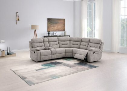 Corner Sofa Manual with Console and Duel Cups