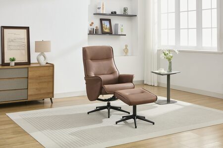 Swivel Chair and Footstool