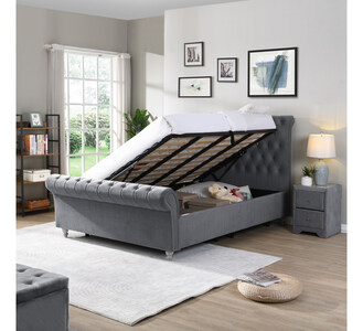 4ft6 Ottoman - Grey