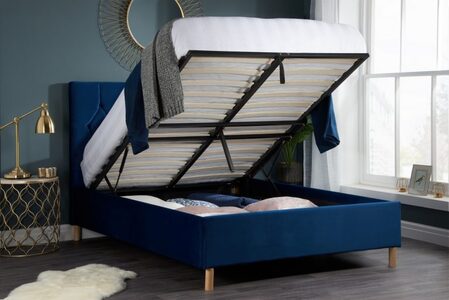 120CM LOXLEY OTTOMAN BED BLUE