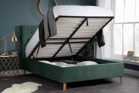 150CM LOXLEY OTTOMAN BED (GREEN)