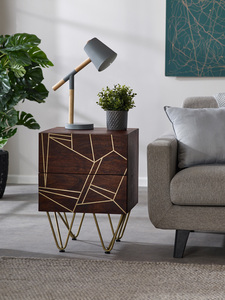 2 Drawer Side Table