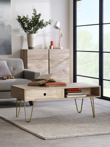 Rectangular Coffee Table With Drawer