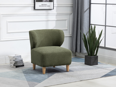 15308 Accent Chair Oak Legs Moss