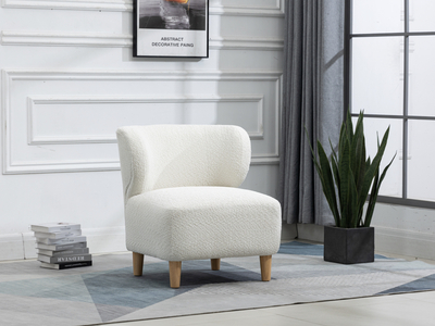 15307 Accent Chair Oak Legs White