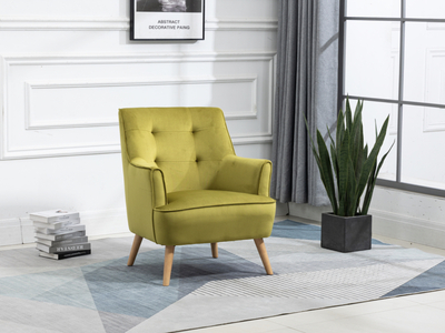 15372 Accent Chair Oak Legs Pistachio