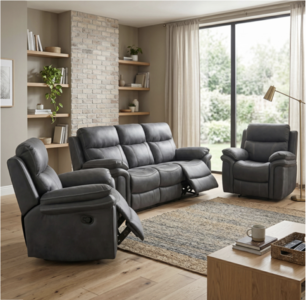3+1+1 Charcoal Grey Suite