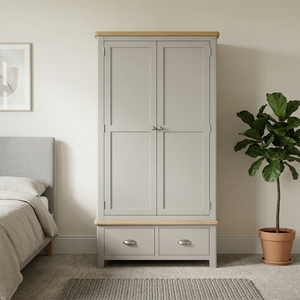16525 Painted Double Wardrobe with 2 Drawers