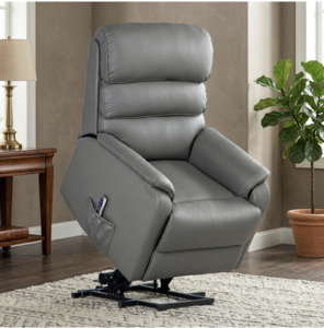 Elec L/T Dual Motor Chair Grey Leather